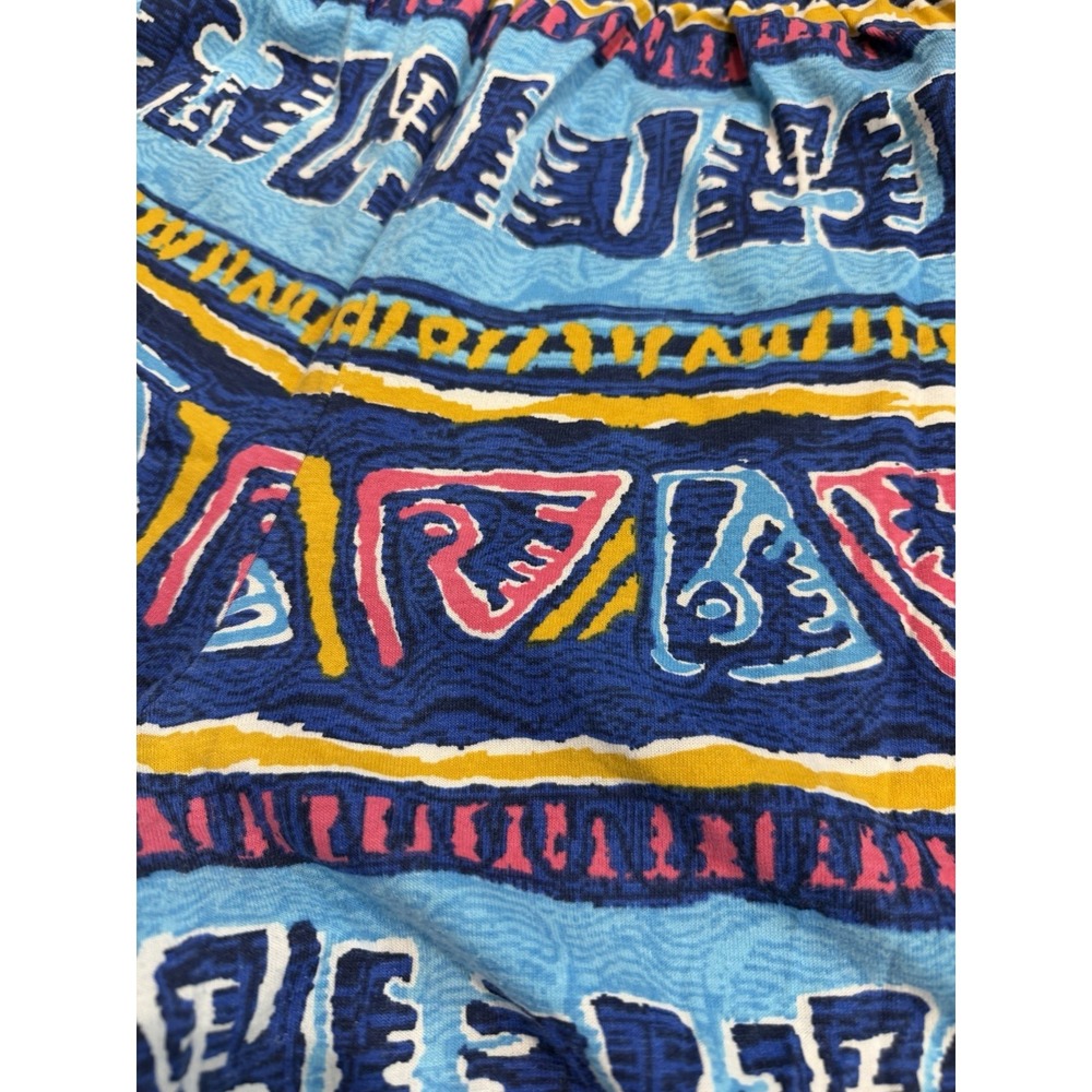 Spiegel Women's Blue Yellow Pink Abstract Print Casual Shorts Size L - Picture 3 of 5